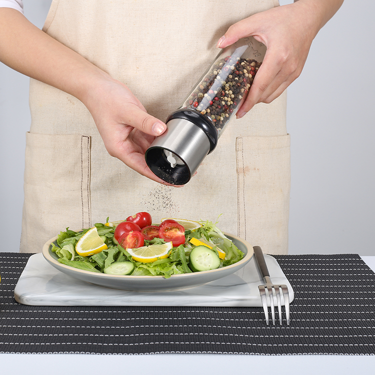 235ml Stainless Steel Salt Pepper Grinder with Adjustable Sealing Cap