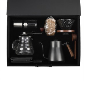 Custom Manual Burr Coffee Grinder Set with Essential Coffee Tools