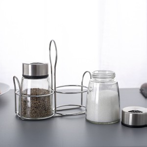 Bulk Stainless Steel Salt And Pepper Shaker Set with Glass Jar