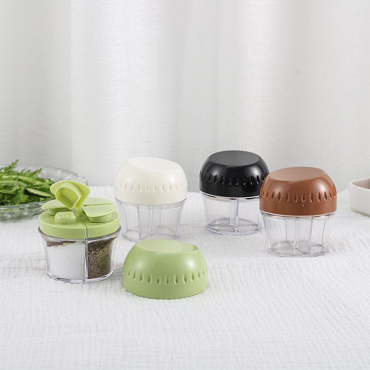 Custom 4-Compartment Spice Shaker with Independent Dispensing Lids 1
