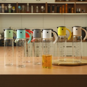Custom 500ml Gravity Oil & Vinegar Bottle with Drip-Free Spout