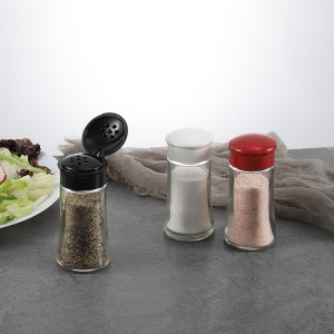 Custom Glass Salt & Pepper Shaker with Flip-Top Lid
