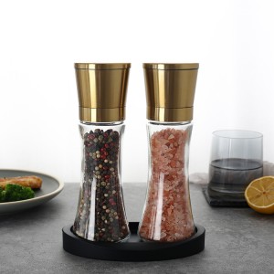 Custom Gold Salt and Pepper Grinder Set