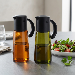 Custom Gravity Olive Oil Dispenser with Dark Glass