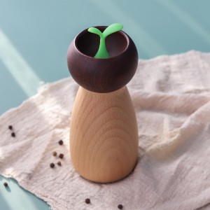 Custom Manual Wooden Salt and Pepper Grinder with Adjustable Ceramic Burr