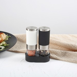 Custom Mini Salt Pepper Grinder Set with a Storage Base