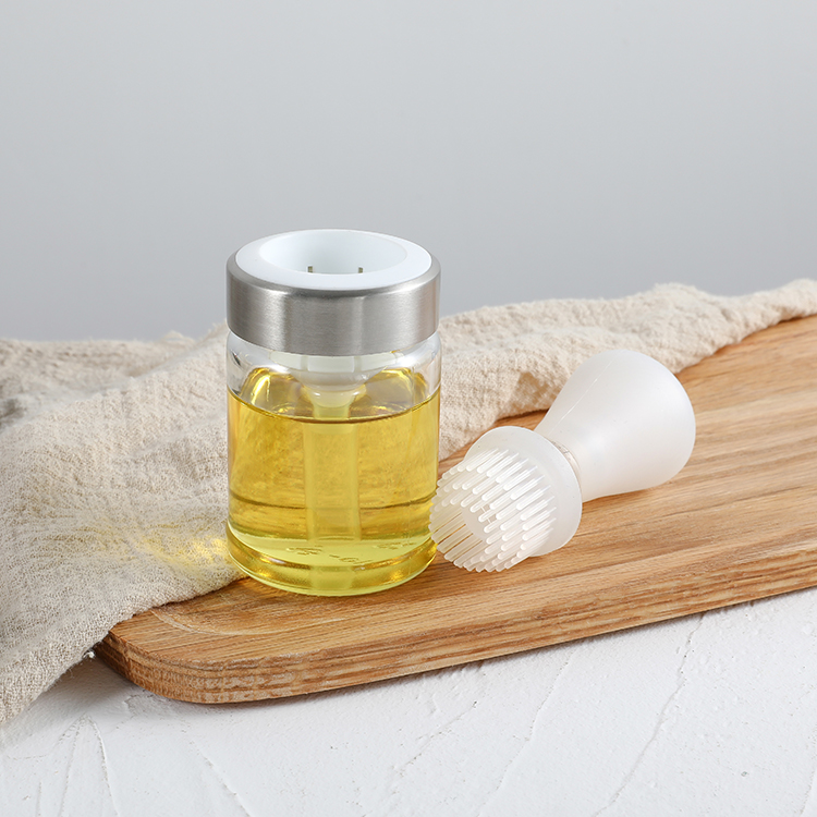 Custom Olive Oil Bottle with Silicone Brush