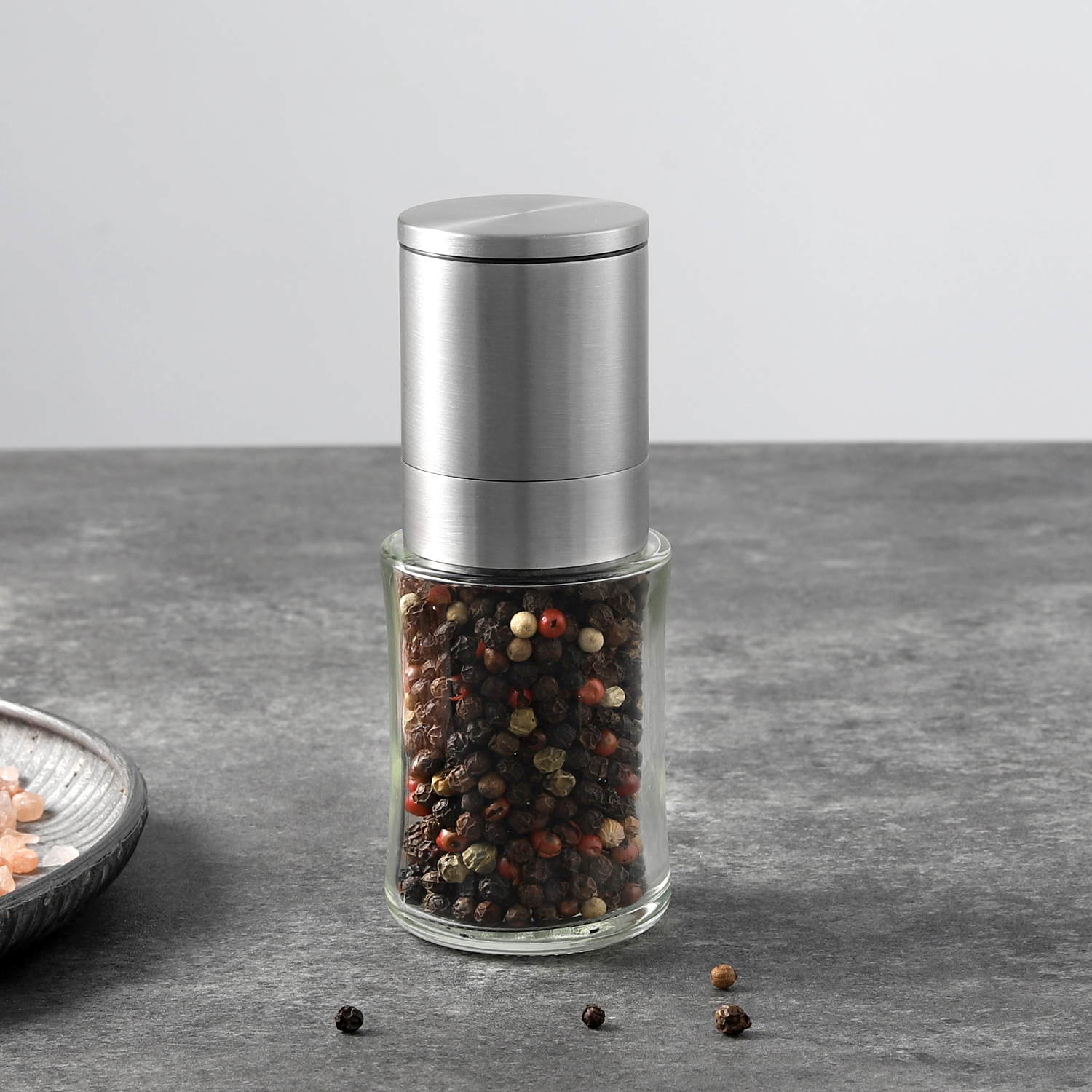 Custom Portable Stainless Steel Manual Pepper Grinder 1