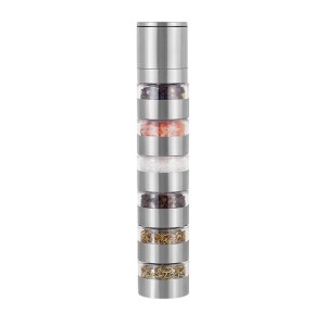 Custom Space-Saving Stackable Pepper Grinder with Clear Acrylic Jar