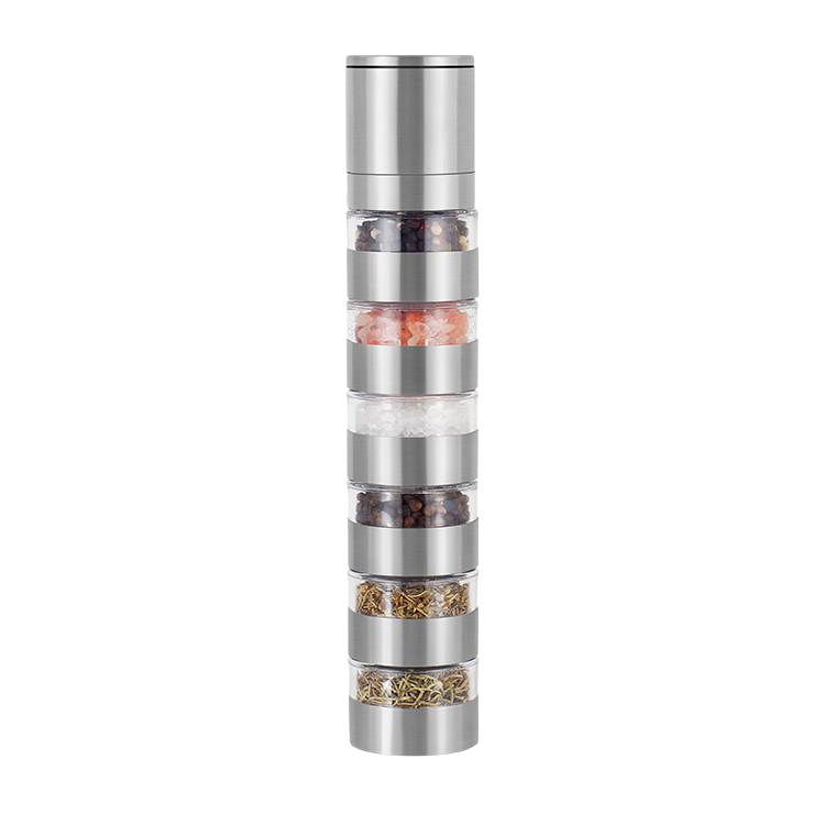 Custom Space-Saving Stackable Pepper Grinder with Clear Acrylic Body 1