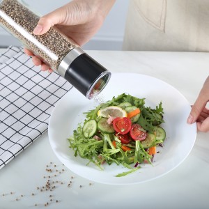 Manual Black & White Peppercorn Grinder with Ceramic Grinder