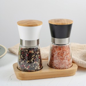 ODM Bamboo Salt and Pepper Grinder Set with Ceramic Burrs
