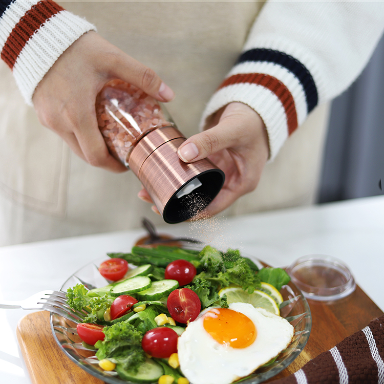 ODM Copper Stainless Steel Salt Pepper Grinder with Dust Cover