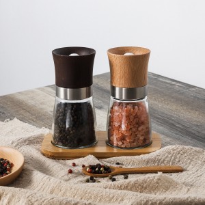 ODM Customized Wooden Spice Grinder Set with Base