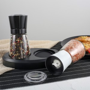 ODM Plastic Adjustable Salt and Pepper Grinder Set