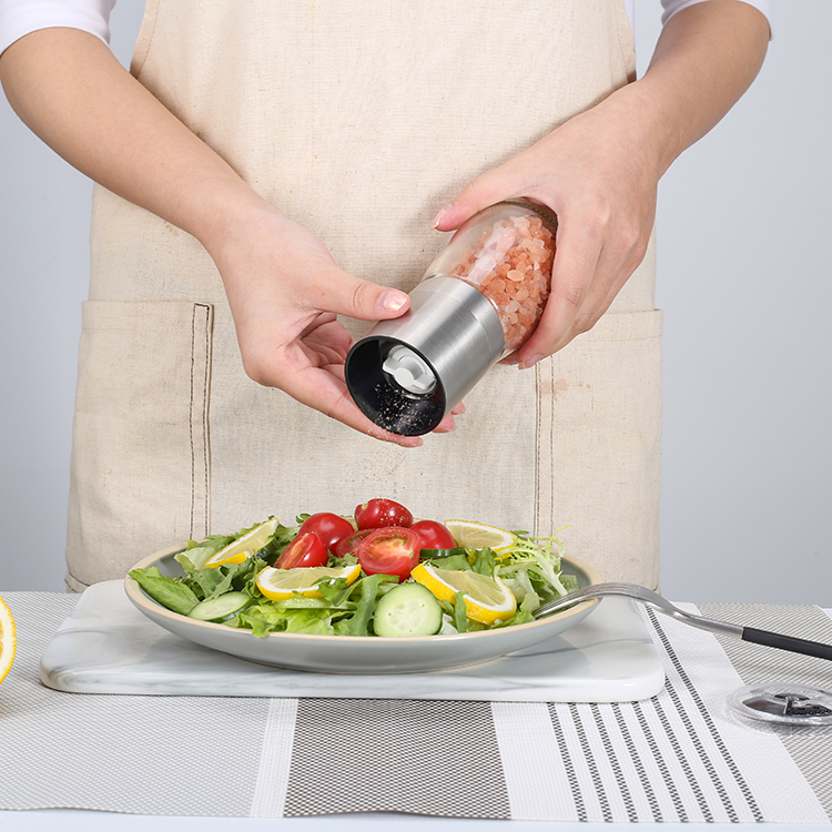 ODM Stainless Steel Salt and Pepper Grinder with Switchable Shaker Lid 1