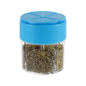 Plastic Pepper & Salt Shaker with 4 Compartments