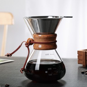 ODM Pour Over Coffee Maker with Stainless Steel Filter