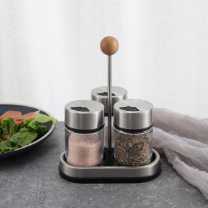 Salt And Pepper Shaker Set with Base