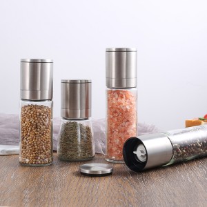 Stainless Steel Manual Salt Pepper Mill with Ceramic Burr