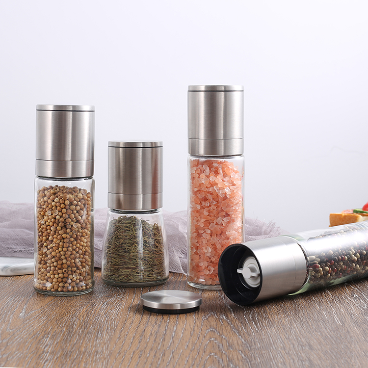 Stainless Steel Manual Salt Pepper Mill with Ceramic Burr 1