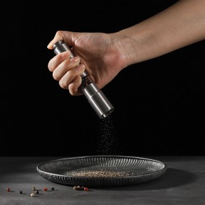 Stainless Steel Thumb Press Pepper Grinder