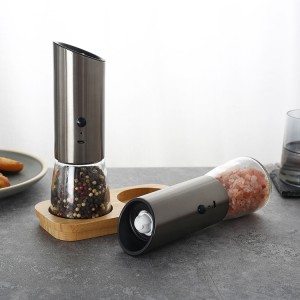 Wholesale Gunmetal Gray Gravity Pepper Grinder Set