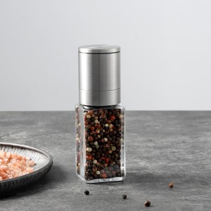 Wholesale Salt and Pepper Grinder with Square Glass Bottle