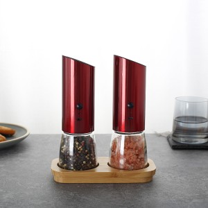 ODM Electric Salt Pepper Grinder Set with Wooden Base